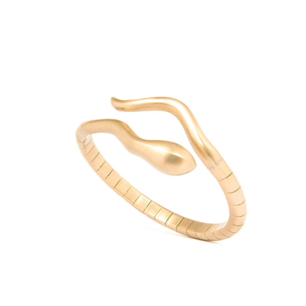 Bracciale Serpente Oro Giallo satinato